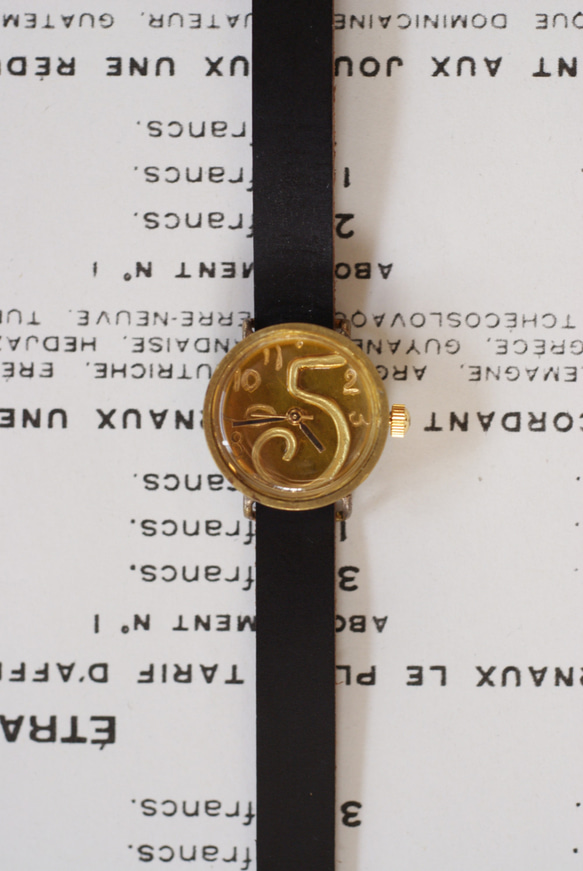 メタルナンバーレディース　真鍮　 3枚目の画像