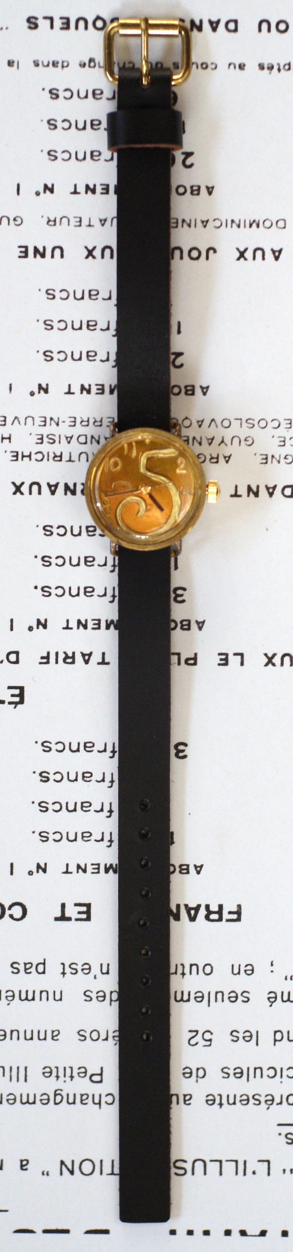 メタルナンバーレディース　真鍮　 4枚目の画像