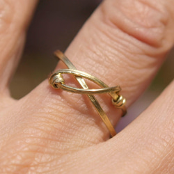 メタルリング　結い　Ｍｅ-0２８　真鍮製手作りの指輪 1枚目の画像