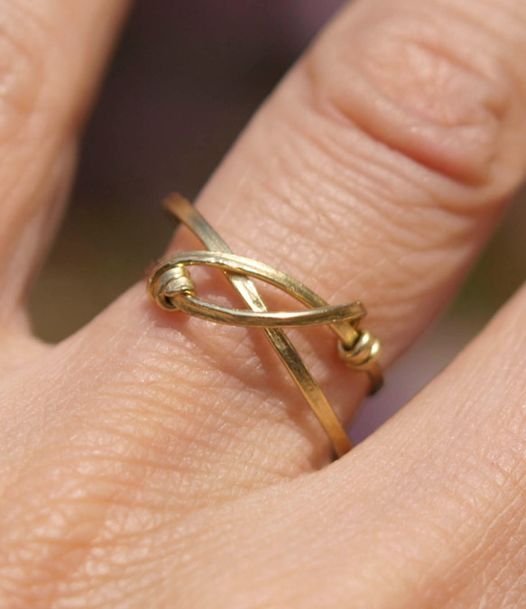金屬戒指 Yui Me-028 手工黃銅戒指 第1張的照片