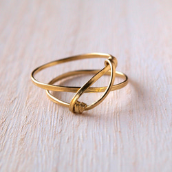 メタルリング　結い　Ｍｅ-0２８　真鍮製手作りの指輪 2枚目の画像