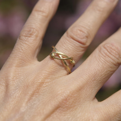 メタルリング　結い　Ｍｅ-0２８　真鍮製手作りの指輪 4枚目の画像