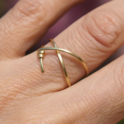 メタルリング　結い　Ｍｅ-030　真鍮製手作りの指輪 　 1枚目の画像