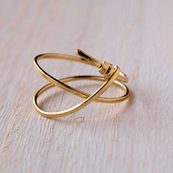 メタルリング　結い　Ｍｅ-030　真鍮製手作りの指輪 　 3枚目の画像