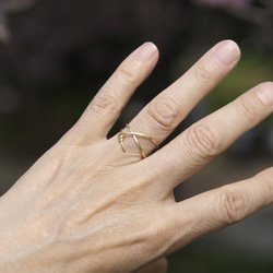 メタルリング　結い　Ｍｅ-030　真鍮製手作りの指輪 　 5枚目の画像