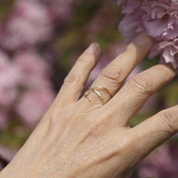 メタルリング　結い　Ｍｅ-030　真鍮製手作りの指輪 　 6枚目の画像