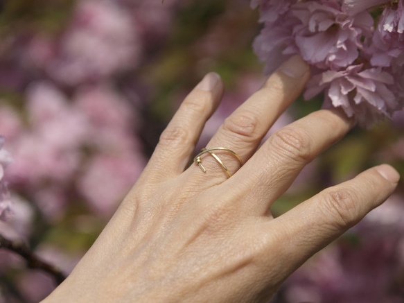 メタルリング　結い　Ｍｅ-030　真鍮製手作りの指輪 　 6枚目の画像