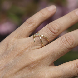 メタルリング　結い　Ｍｅ-030　真鍮製手作りの指輪 　 7枚目の画像