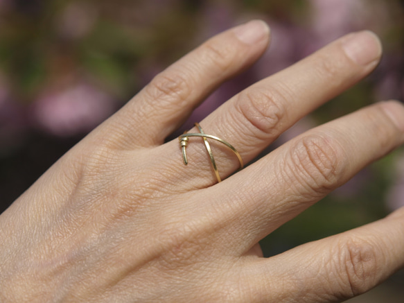 メタルリング　結い　Ｍｅ-030　真鍮製手作りの指輪 　 7枚目の画像