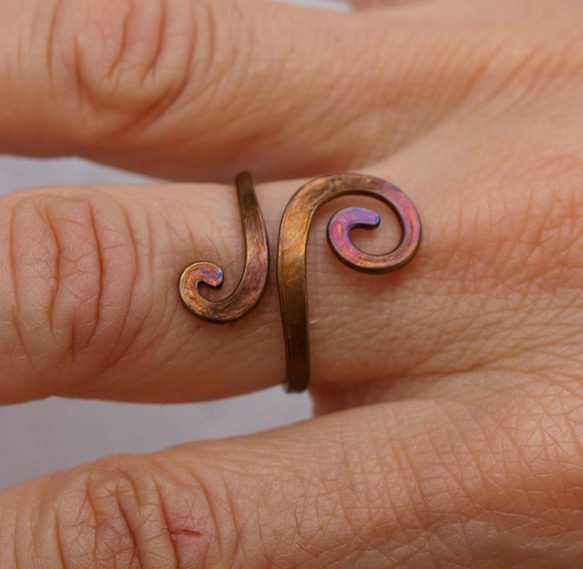 メタルリング　レインボー　Ｍｅ-037　手作りの指輪 　 2枚目の画像