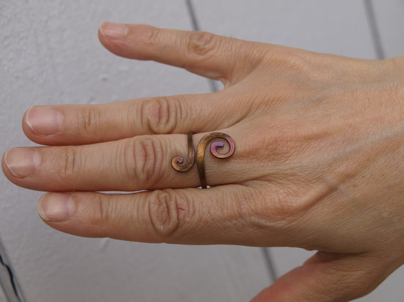 メタルリング　レインボー　Ｍｅ-037　手作りの指輪 　 4枚目の画像