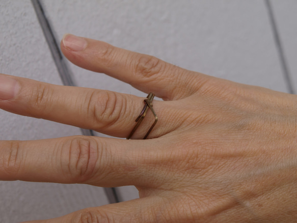 メタルリング　レインボー結い直　Ｍｅ-039　手作りの指輪 　 1枚目の画像