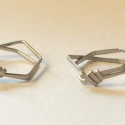 メタルリング6角　ホワイトブラス 2枚目の画像