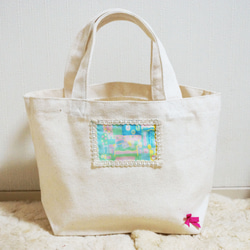 cotton canvas bag[with bob girls]  S　 2枚目の画像