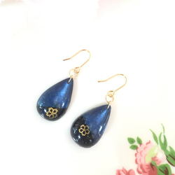 【送料無料】和桜 ~蒼~ ピアス&ネックレスset 2枚目の画像