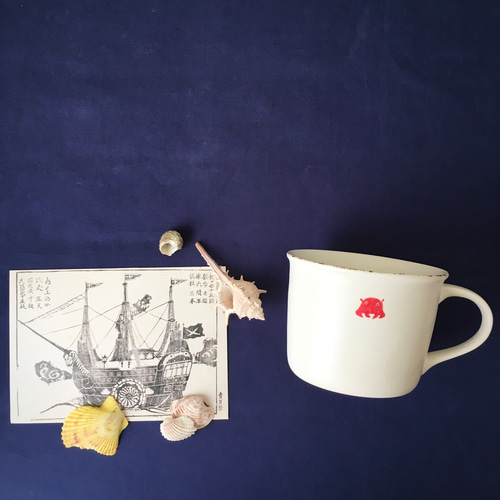 タコのうつわ「メンダコ」マグカップと小皿セット 馬克杯 minakawaneko