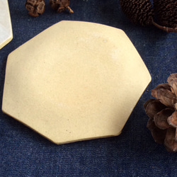 秋の新作 ストライプ白xミズイロ 豆皿  セット 8枚目の画像