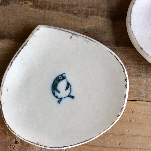 「ちびペンギン」しずく豆皿セット 受注制作 9枚目の画像