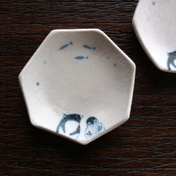 「ペンギン兄弟」 豆皿セット 受注制作 3枚目の画像