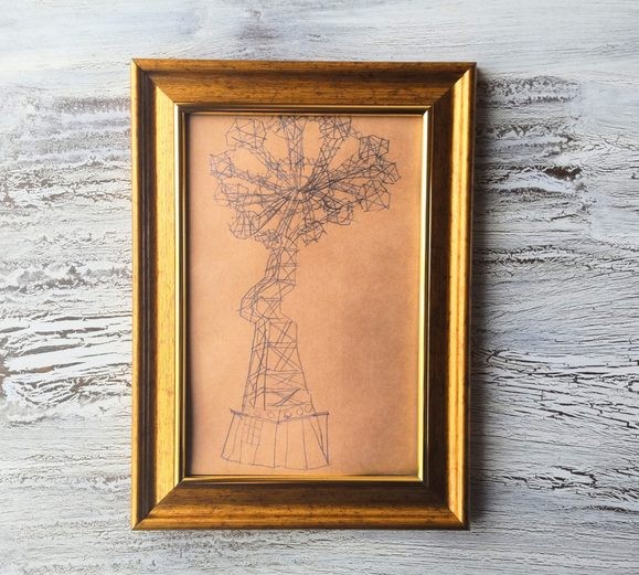 12×16㎝「見知らぬ風景」油彩画・原画・額装・壁掛け・独立スタンド付き 12×16㎝「見知らぬ風景」油彩画・原画・額装・壁掛け・独立スタンド付き