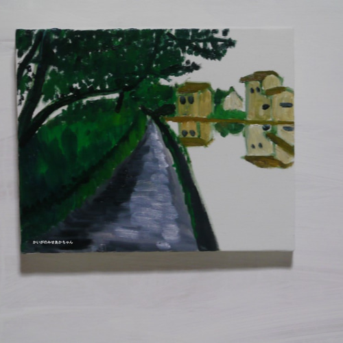 22×27㎝「田植え前の水田2」油彩・原画・F3
