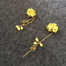 〜 Yellow Bouquet 〜 5way【ディップアート】ミモザ・菜の花 カラー 3枚目の画像
