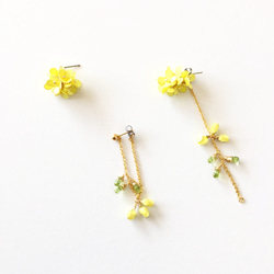 〜 Yellow Bouquet 〜 5way【ディップアート】ミモザ・菜の花 カラー 4枚目の画像
