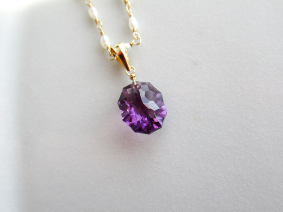 【再販】Antique necklace "紫水晶" 3枚目の画像