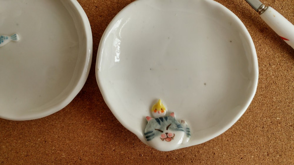 情侶貓甜點小碟及貓筷架套裝 第4張的照片