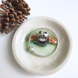 桌上風景 懶惰熊貓陶瓷飾物碟 第4張的照片