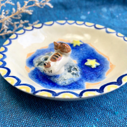 桌上風景 星空小貓陶瓷飾物碟 - Handmake Ceramic 第3張的照片