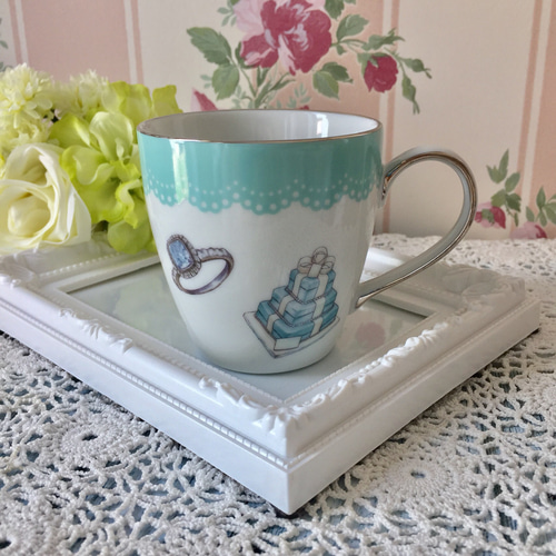 再販！】ティファニー風カラー♡のウェディングマグカップ