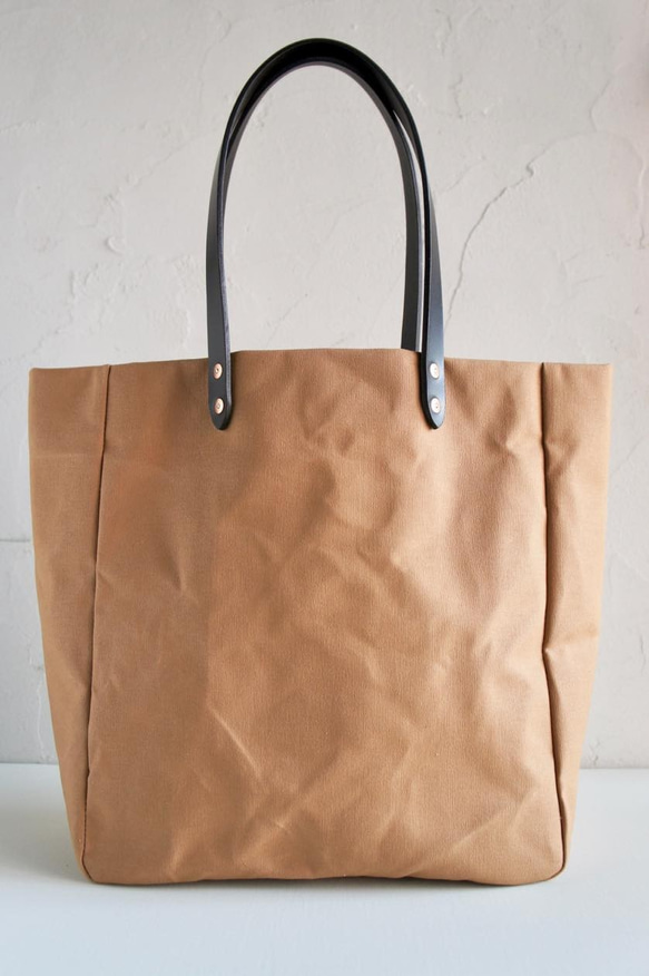 9号 パラフィン 帆布 トートバッグ ゴールド トートバッグ PERSIMMON