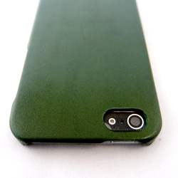 iPhone5, 5S専用レザーケース　栃木レザー　緑 3枚目の画像