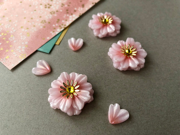 桜の花  帯留め 2枚目の画像