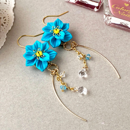 No.86✴︎アレルギー対応✴︎4つセット♡お花のビーズ1粒♡ピアス・イヤリング No.86✴︎アレルギー対応✴︎4つセット♡お花のビーズ1粒♡ピアス