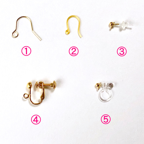 夏色の花【金属アレルギー対応】ピアス イヤリング 花 ポリマークレイ