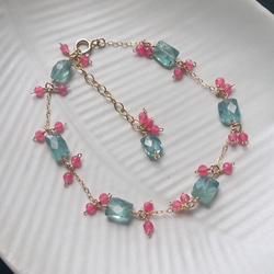 K14GFブルーグリーンアパタイト&《pulsera》 4枚目の画像