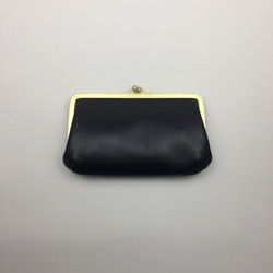 がま口財布真鍮口金○中サイズ薄型○テンペスティ社レザー使用カラー