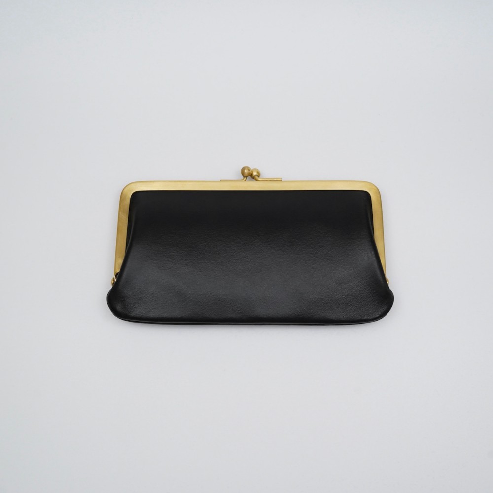 がま口　レザーウォレット　革財布　真鍮　ハンドメイド