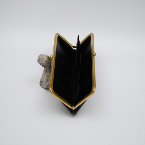 がま口財布真鍮口金○中サイズ薄型○テンペスティ社レザー使用カラー