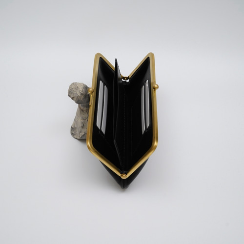 がま口財布真鍮口金○中サイズ薄型○テンペスティ社レザー使用カラー