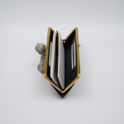 がま口財布真鍮口金○中サイズ薄型○テンペスティ社レザー使用カラー