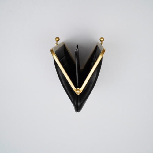 がま口財布真鍮口金○中サイズ薄型○テンペスティ社レザー使用カラー