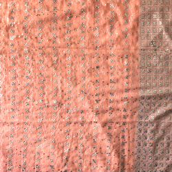 インド刺繡　ピンク　　PN-62 　インド　刺繍　生地　布　素材　小物　 3枚目の画像