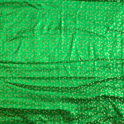 端切れ　グリーン　G-3　インドサリー製　ザリワーク（金属刺繍生地） 1枚目の画像