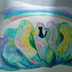 水彩作品『虹の架け橋』ポストカードサイズ 4枚目の画像