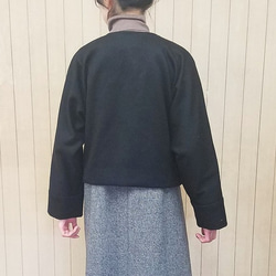 カシミア混ウールボレロ風ジャケットコート 6枚目の画像