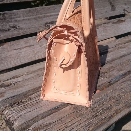 カービングバッグ オリジナル ハンドバッグ レザークラフト工房トニー