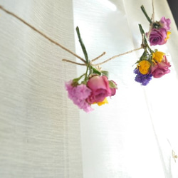 ドライフラワー ミニバラの小さな花束ガーラント ガーラント 1枚目の画像